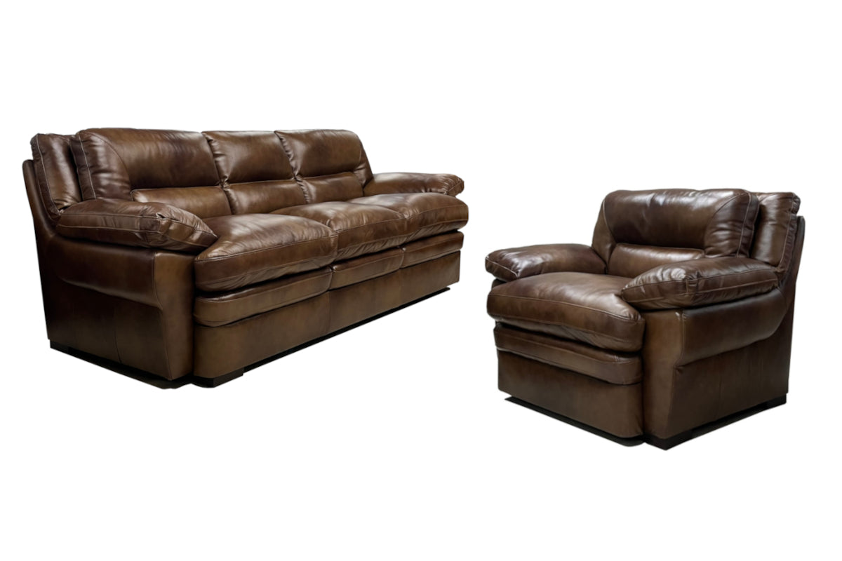 Top Grain Leather Sofa & Armchair