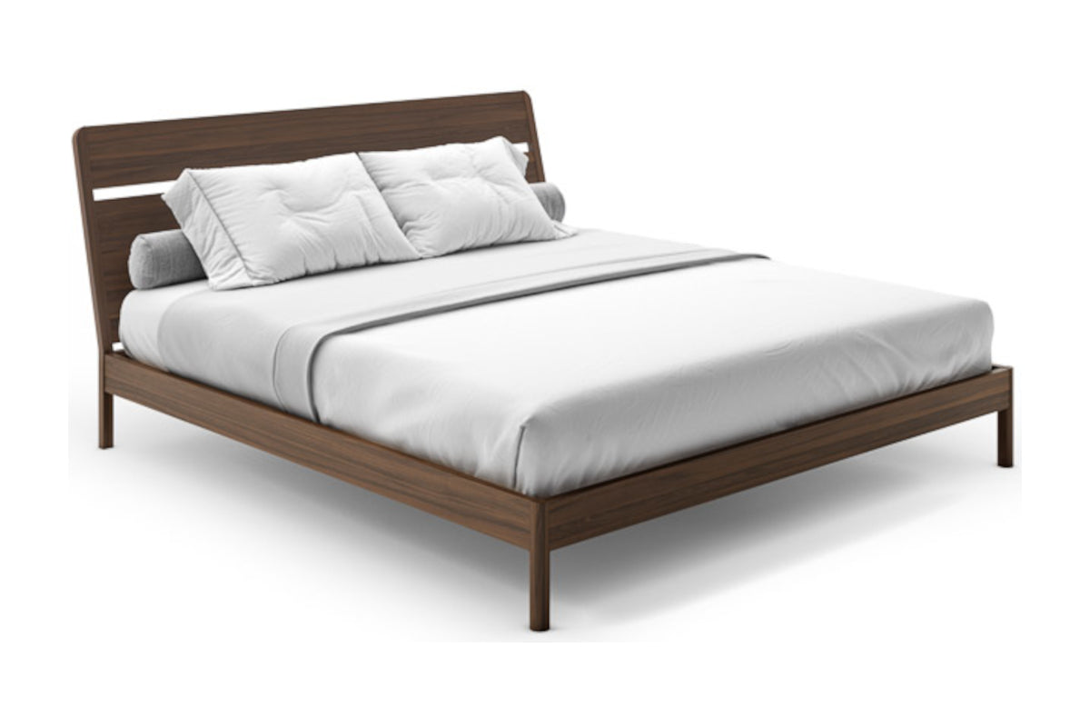 Nueva Queen Bed - Smoked Walnut