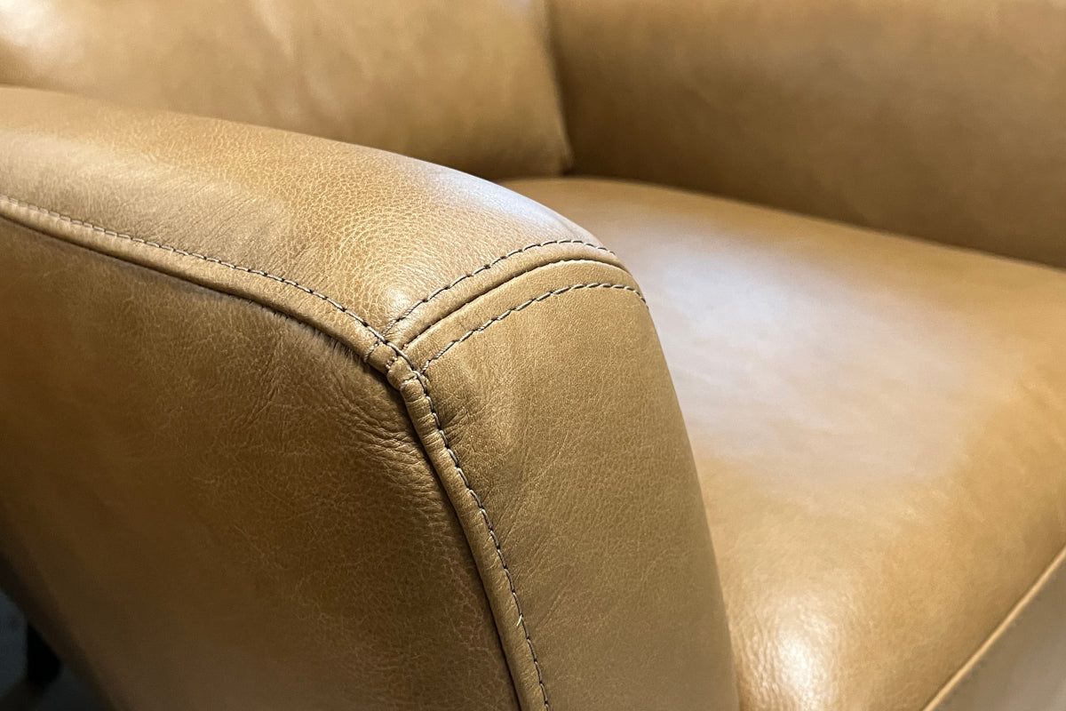 Leather Club Chair - Caramel