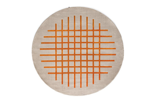 Cek Round Woven Rug