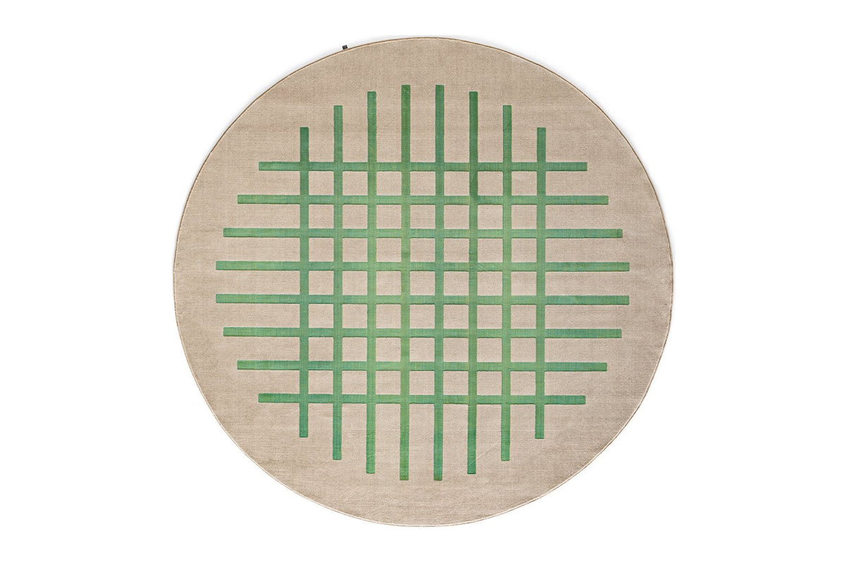 Cek Round Woven Rug