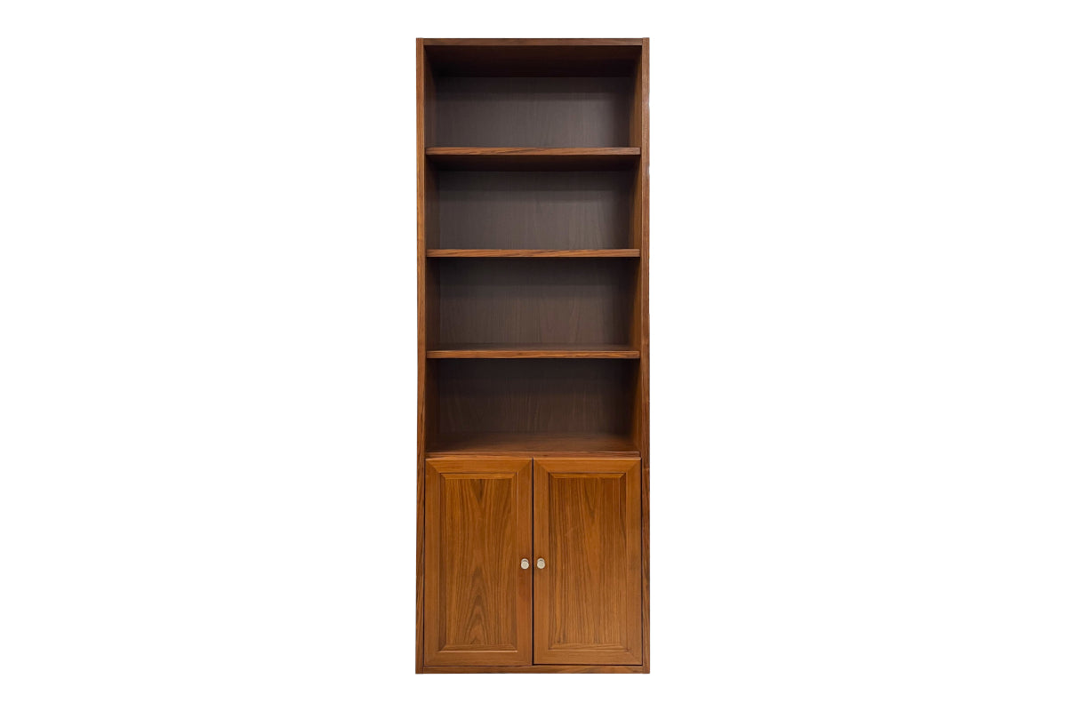 30" Teak Bookcase with Doors