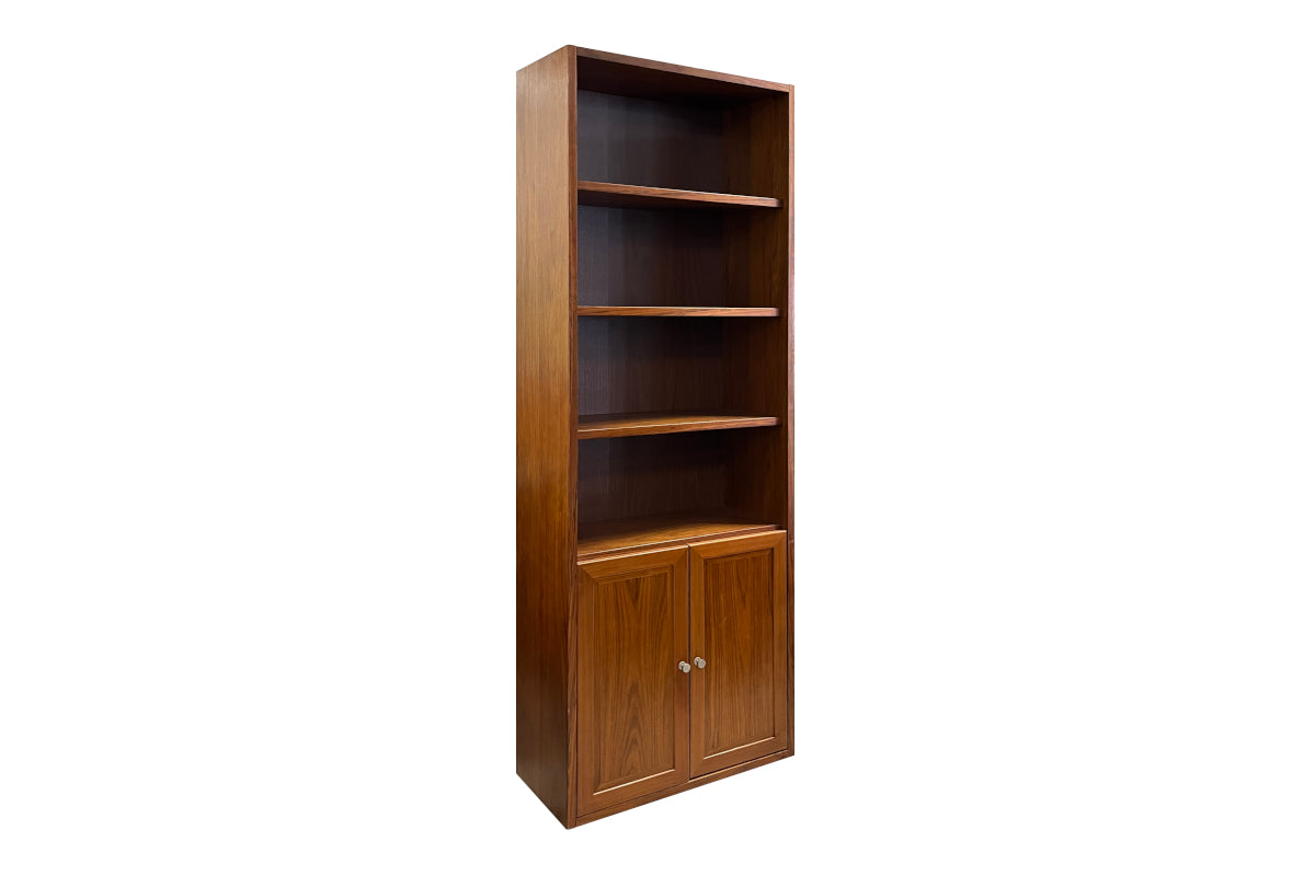 30" Teak Bookcase with Doors