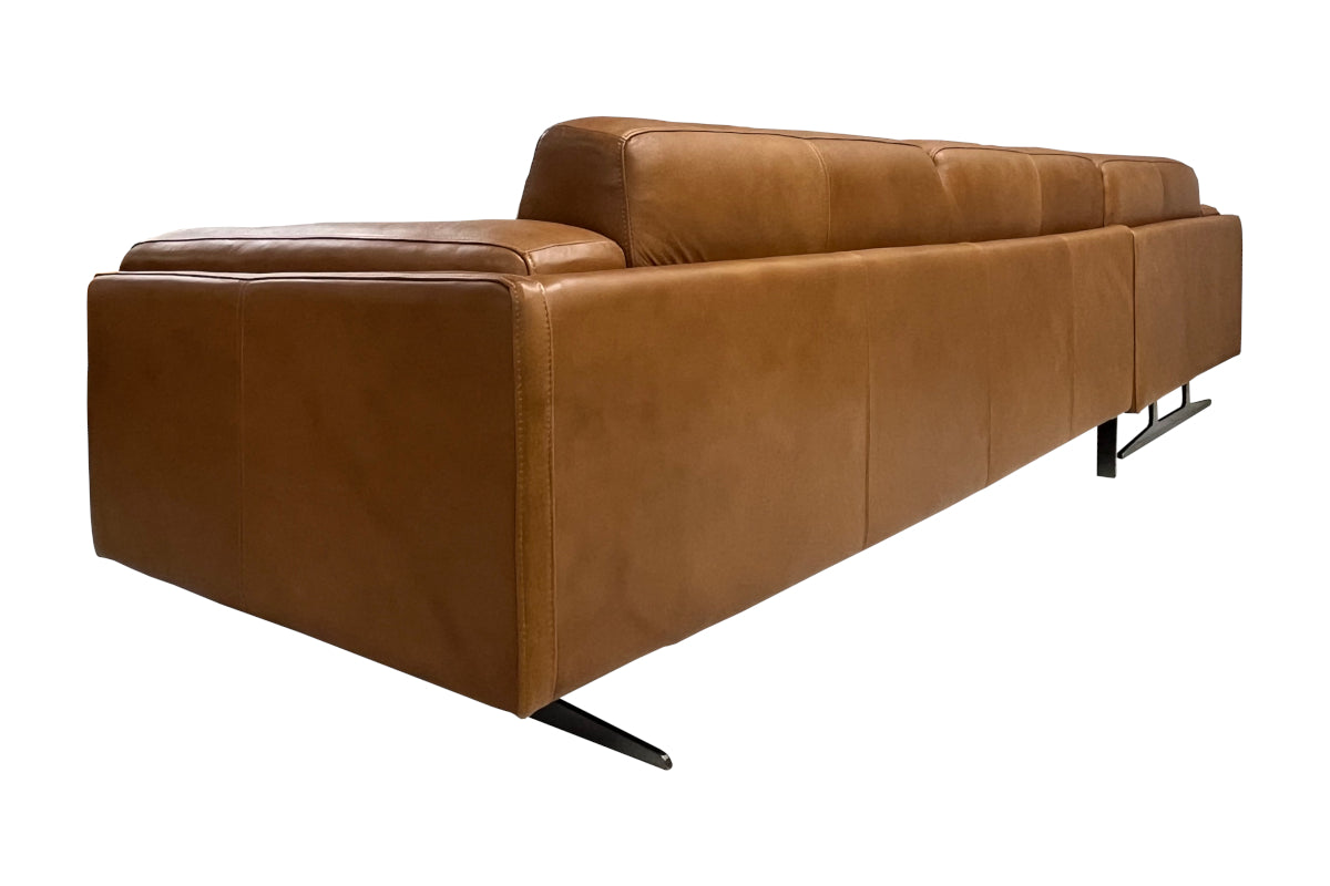 Leather Sled 2-Piece Sectional