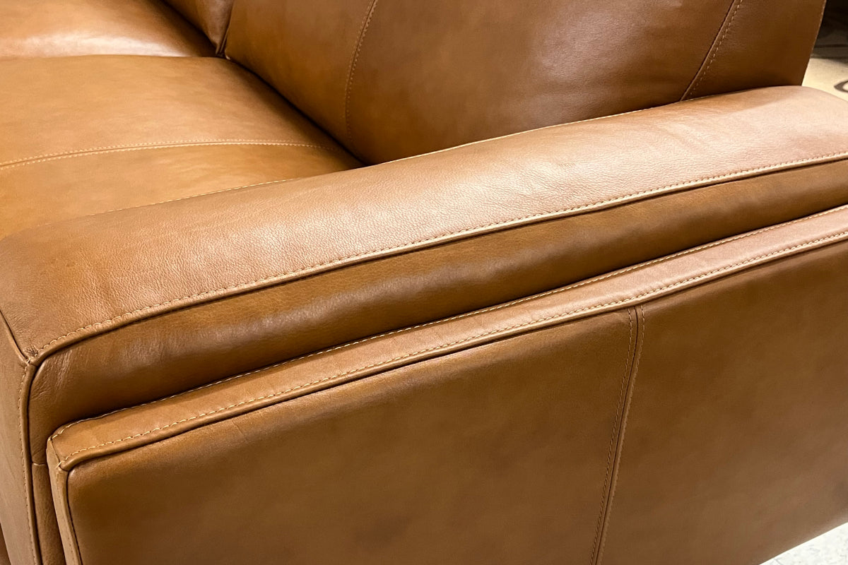Leather Sled 2-Piece Sectional