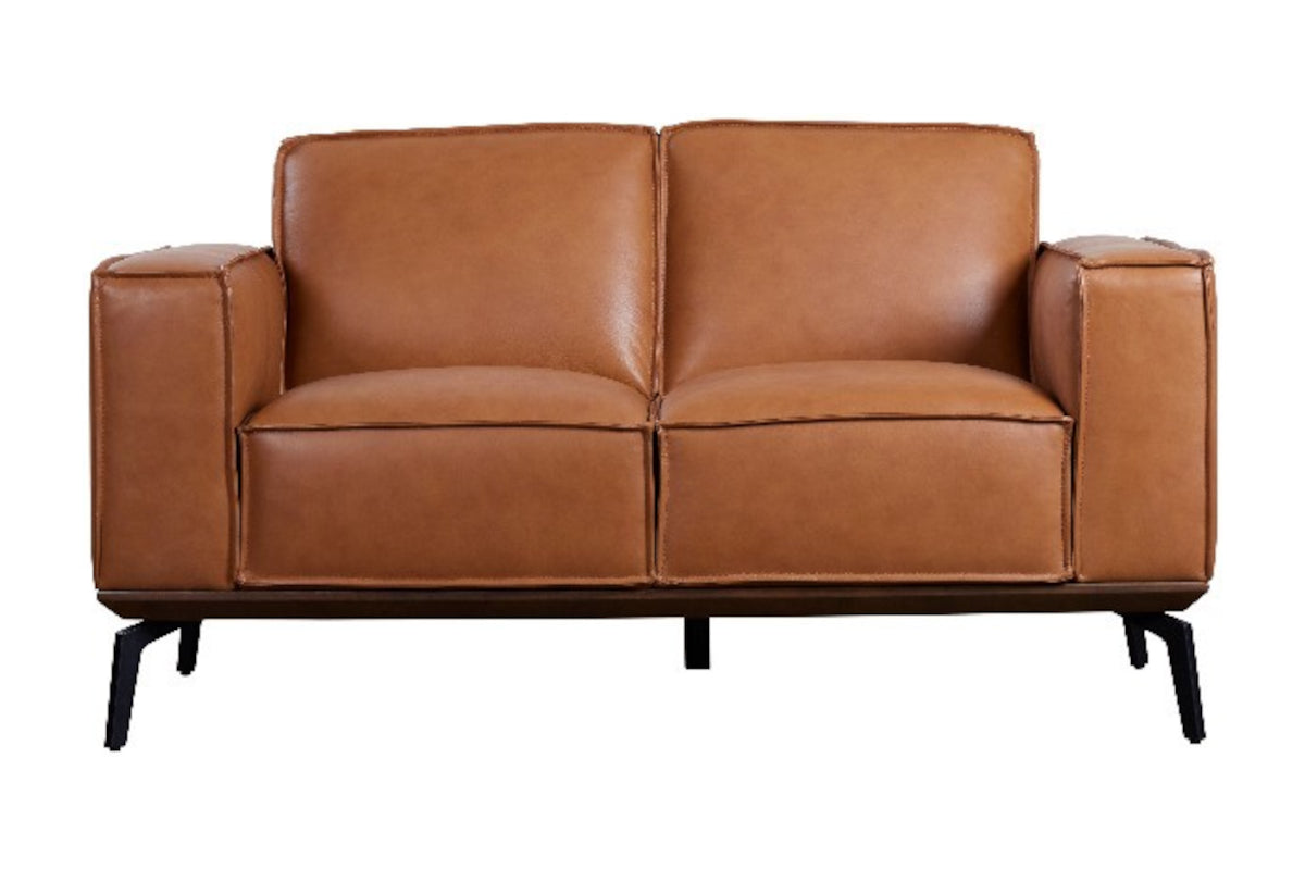 Carina Leather Love Seat