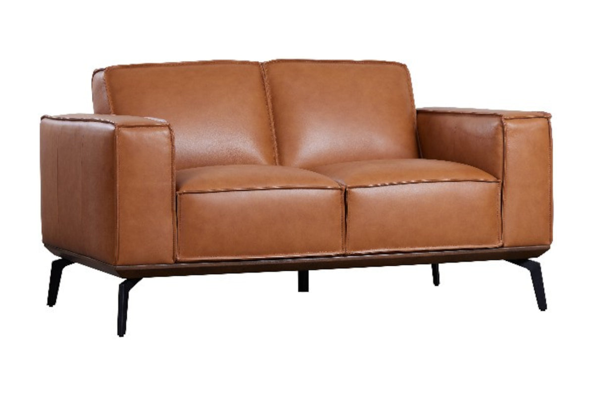 Carina Leather Love Seat