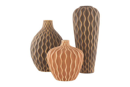 Waves Ceramic Vase Set (3 pcs.)
