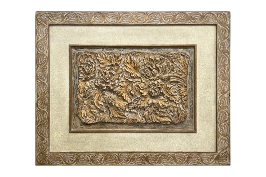 Carved Flowers Wall Sculpture
