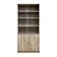 Grey Bookcase with Doors