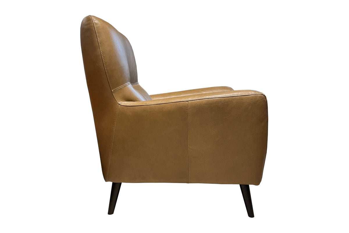 Leather Club Chair - Caramel