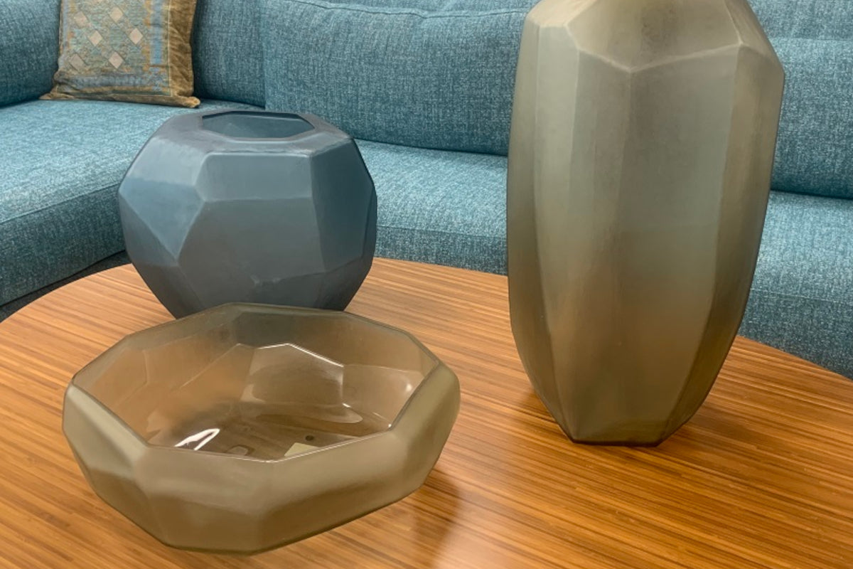 Cubist Glass Bowl