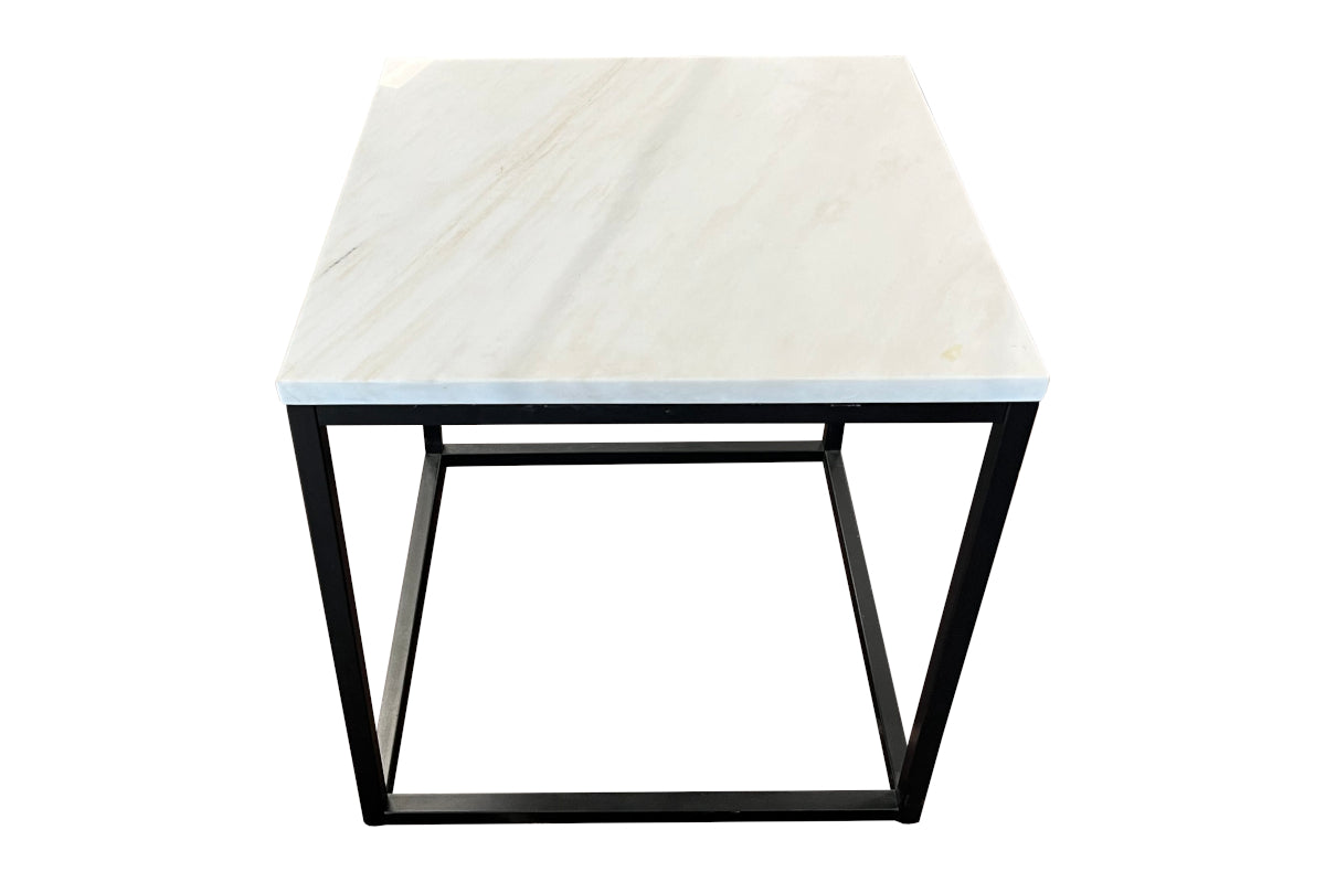 Marble Top Square End Table